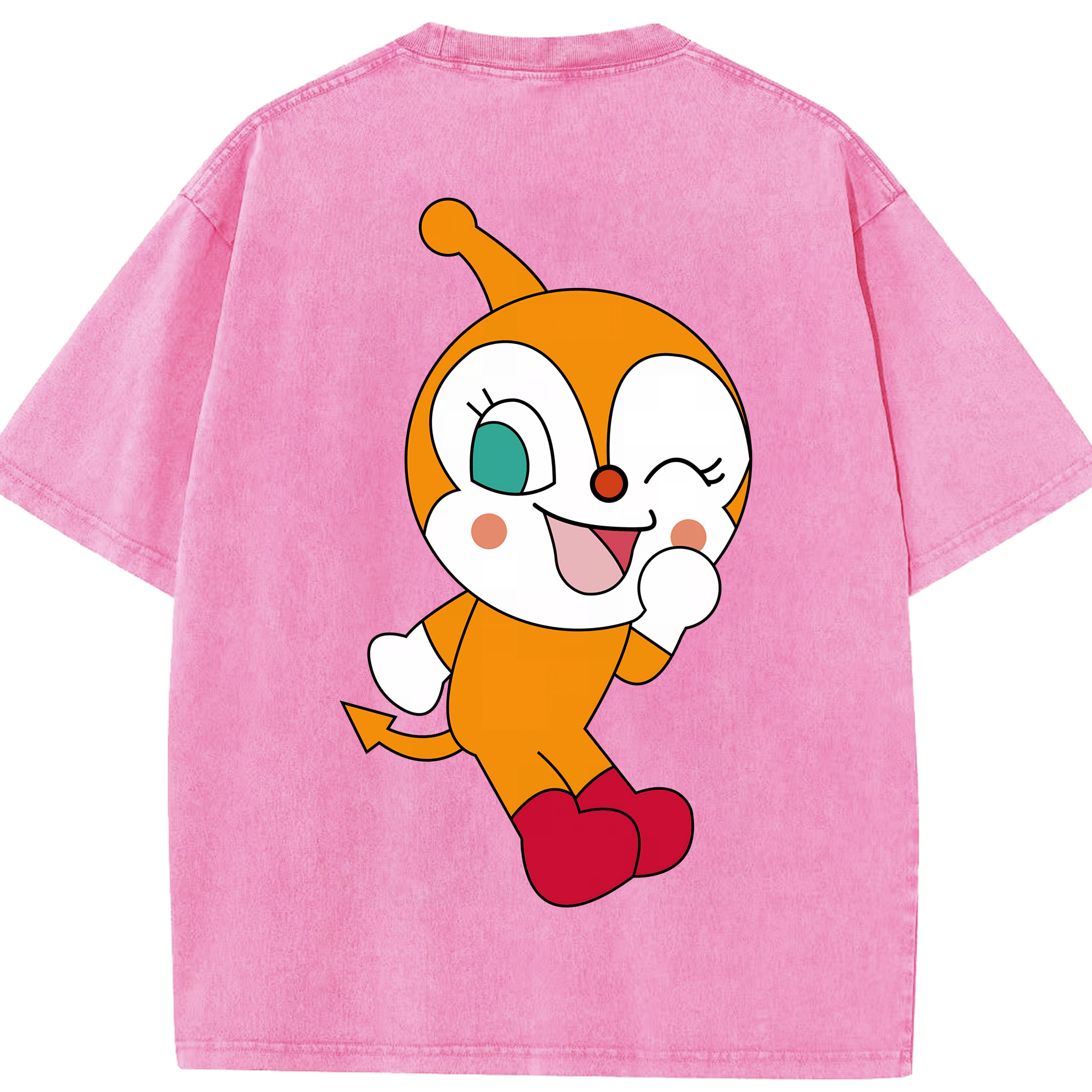 （画像用） アンパンマン Anpanman 綿100% ヴィンテージ風 半袖Tシャツ（背面プリント）